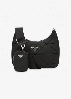 프라다 여성 삼각로고 리나일론 패딩 블랙 숄더백 1BC151 RDJN F0002
