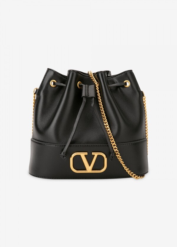 꼬르소밀라노,발렌티노 여성 V로고 시그니처 블랙 버킷백 0T83 HPF 0NO