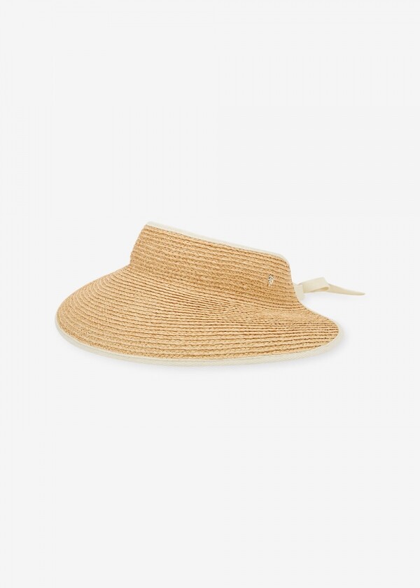 꼬르소밀라노,헬렌카민스키 여성 로고 미타 네추럴/샌드 바이저햇 HAT50220 Natural/Sand