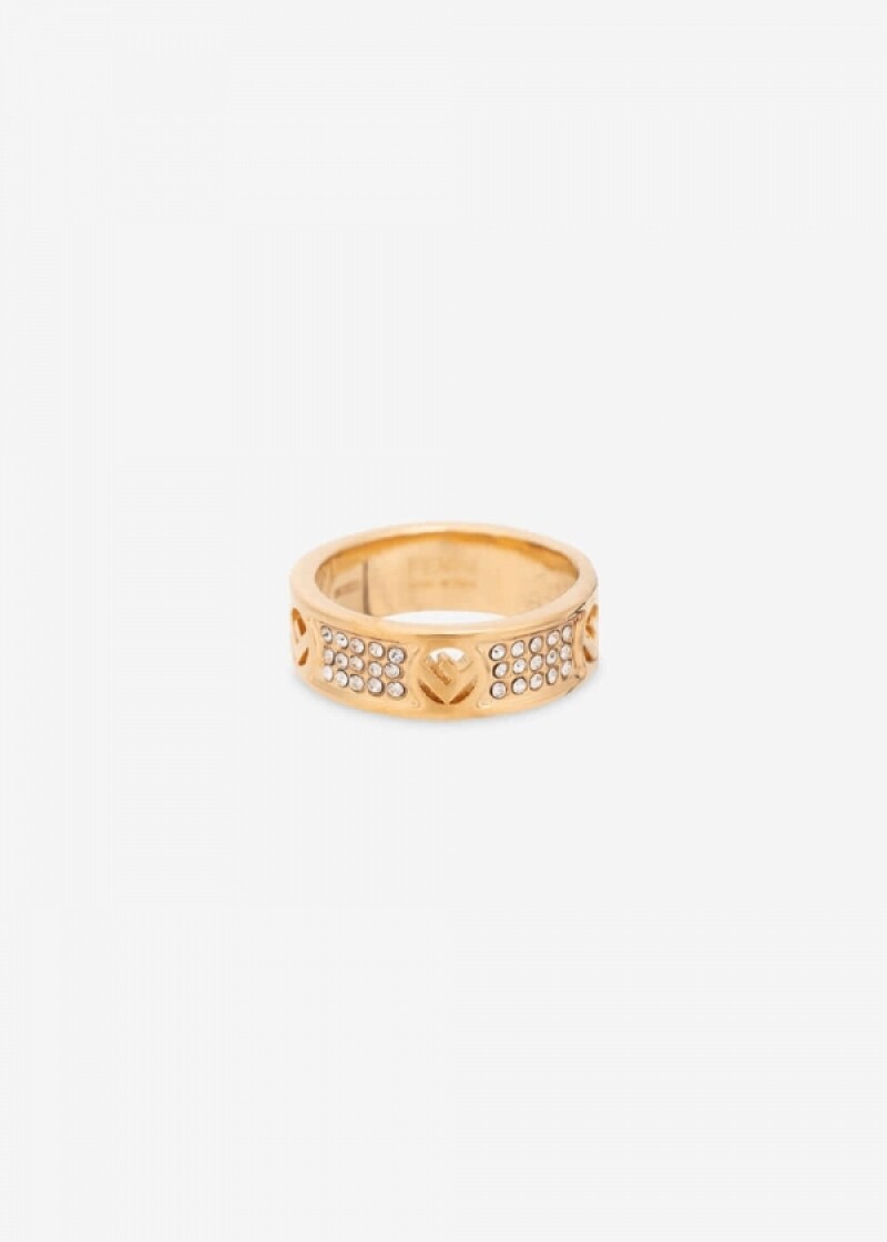 펜디 여성 FF 로고 골드 반지 8AG929 6GX F089U