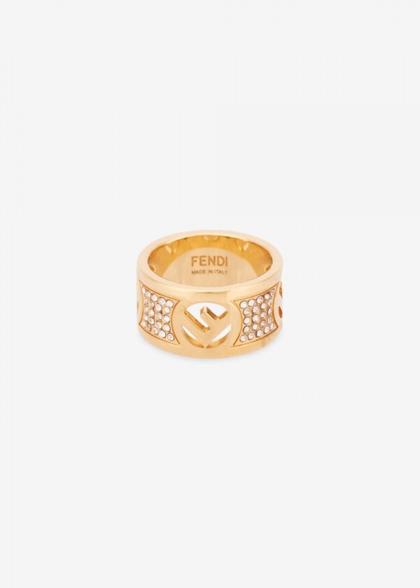 꼬르소밀라노,펜디 공용 FF 로고 골드 반지 8AH538 6GX F089U
