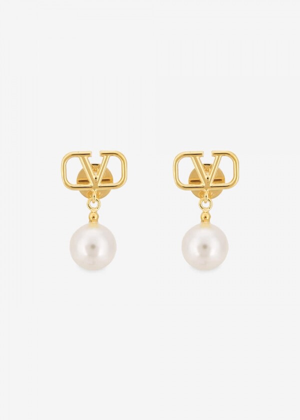 꼬르소밀라노,발렌티노 여성 V 로고 골드 귀걸이 0E36 UXM 0O3