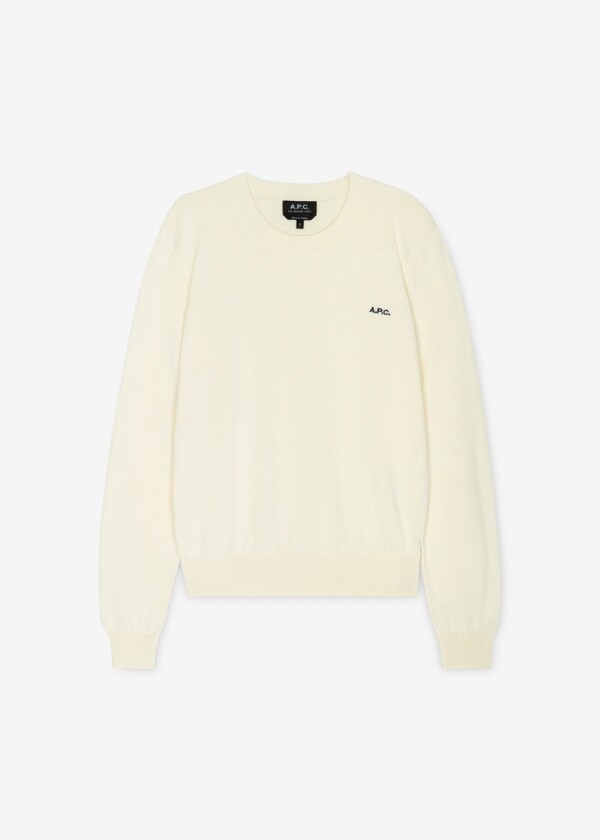 꼬르소밀라노,아페쎄 여성 로고 자수 에크루 니트 COEZJ F23294 AAD