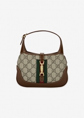 구찌 여성 재키 1961 미니 베이지/에보니/브라운 숄더백 637092 HUHHG 8565