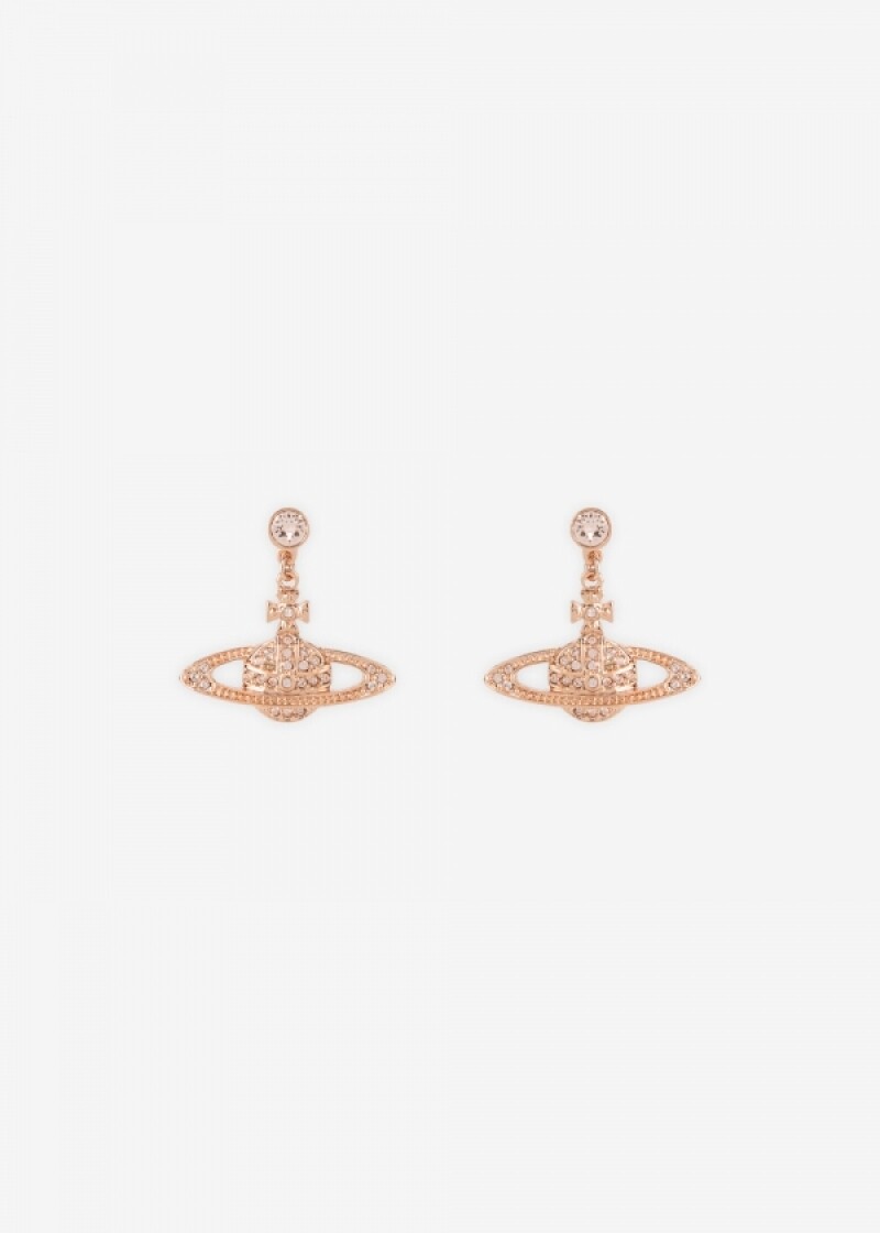 비비안웨스트우드 여성 미니 바스 릴리프 핑크골드 귀걸이 62020025 G120