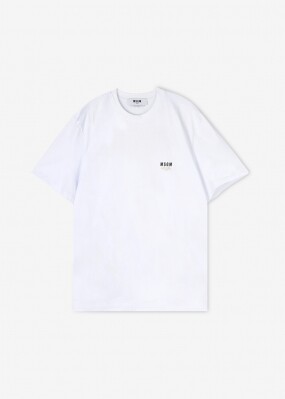 MSGM 남성 크루넥 화이트 반팔티 3040MM163 217098 01