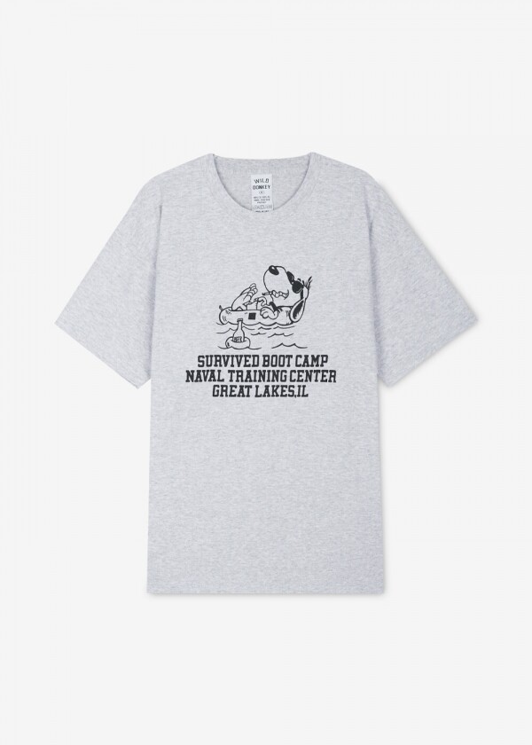 꼬르소밀라노,스크래치_와일드 동키 남성 서바이브 헤더그레이 반팔티 T-SURVIVED HEATHER GREY(180468)