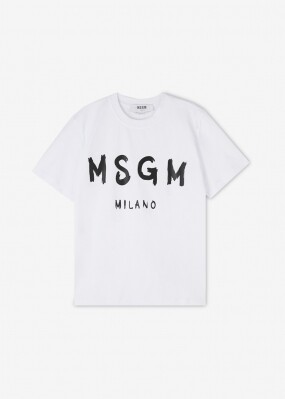 스크래치_MSGM 여성 브러쉬드 로고 화이트 반팔티 2000MDM510 200002 01(181439)
