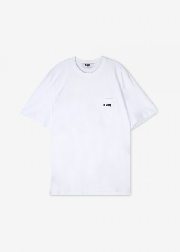 꼬르소밀라노,스크래치_MSGM 남성 포켓로고 화이트 반팔티 3040MM73 217098 01(181891)