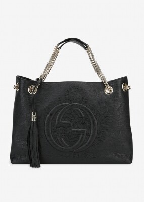 구찌 여성 GG 소호 태슬 블랙 숄더백 536196 A7M0G 1000