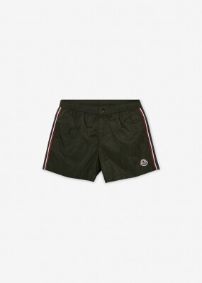 몽클레어 남성 로고 패치 카키 스윔팬츠 2C00018 53326 833