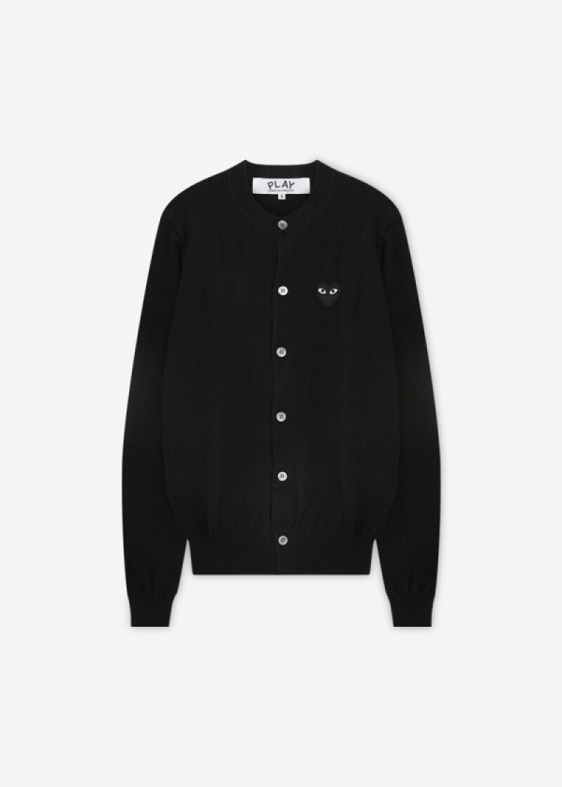 꼼데가르송 여성 하트 와펜 블랙 가디건 AX N023 051 1