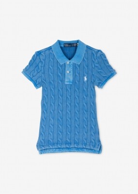 스크래치_폴로랄프로렌 여성 포니 로고 자수 블루 반팔티 211943010 003(184470)