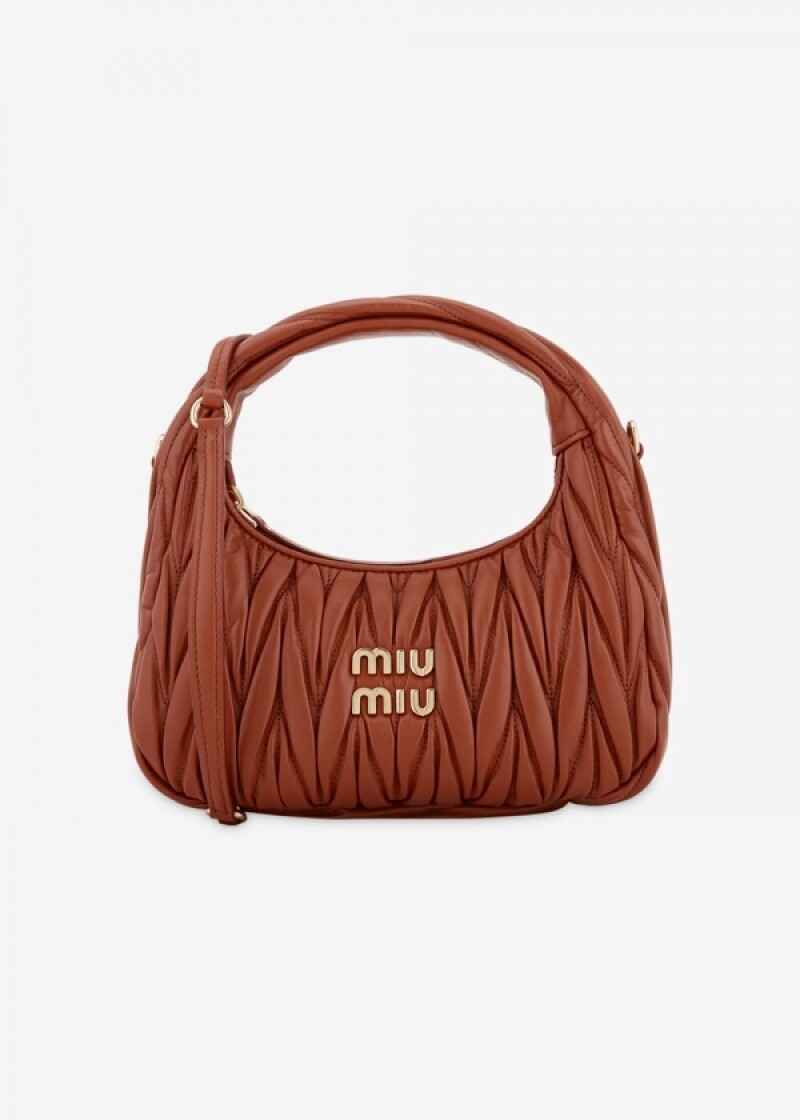 미우미우 여성 완더 마테라쎄 러스트 숄더백 5BC125 AN88 F0033