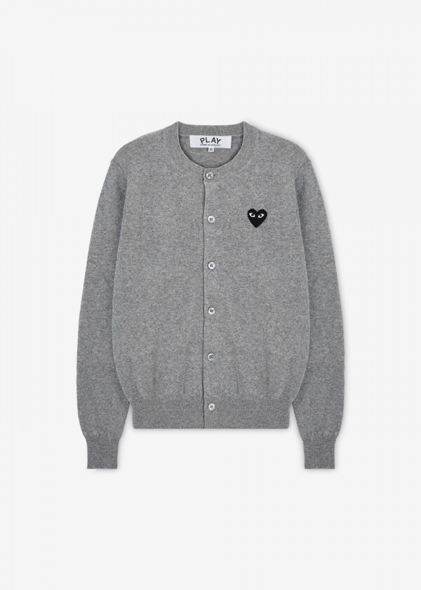 꼬르소밀라노,꼼데가르송 공용 하트 와펜 그레이 가디건 AX N023 051 2