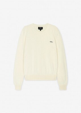 스크래치_아페쎄 여성 로고 자수 에크루 니트 COEZJ F23294 AAD(186039)