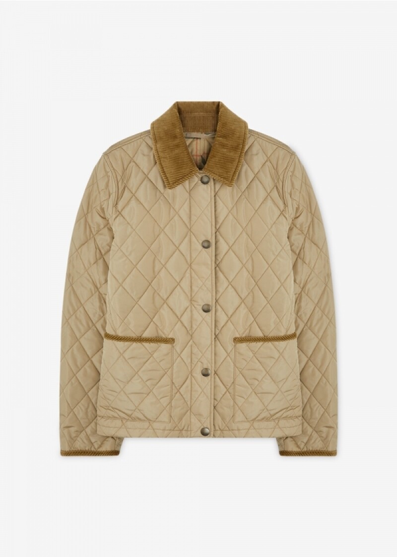 버버리 여성 도셋 베이지 퀼팅자켓 8107511