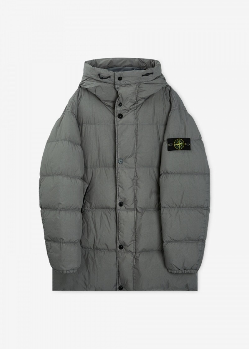 스톤아일랜드 남성 와펜 패치 도브 그레이 패딩 K2S154100012 S0A23 V006B