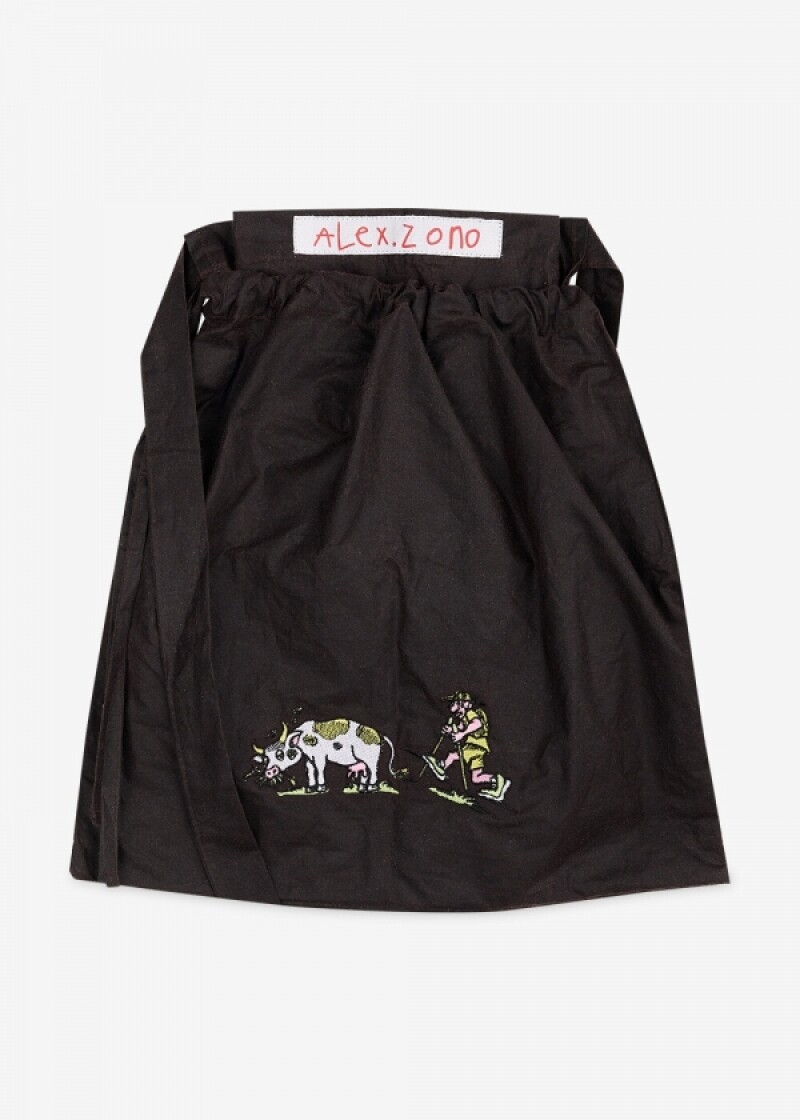 알렉스조노 공용 FIRST AID WAXED 브라운 토트백 AZ BF AID BROWN