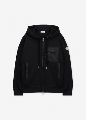 몽클레어 남성 로고 패치 블랙 집업 8G00072 89A8F 999