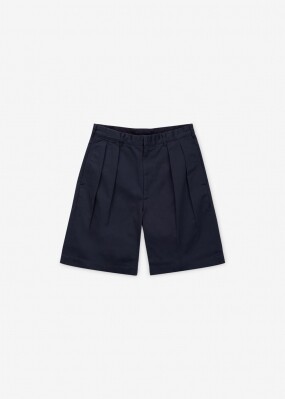 나나미카 남성 더블 플리츠 네이비 반바지 S25SD108E NAVY