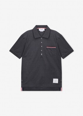 톰브라운 남성 삼선탭 다크 그레이 카라티 MJP022A 01455 025