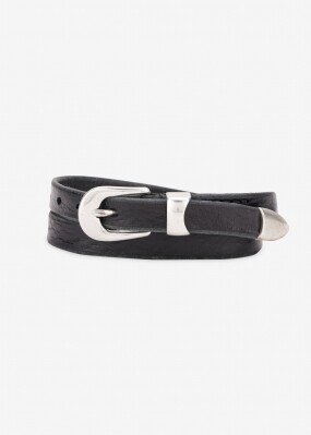 아워레가시 남성 2CM 블랙 벨트 A2208BBLA BLACK LEATHER